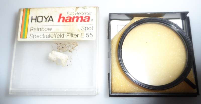 HOYA 55mm FILTER , RAINBOW SPOT, THREADED FITTING   as new original box