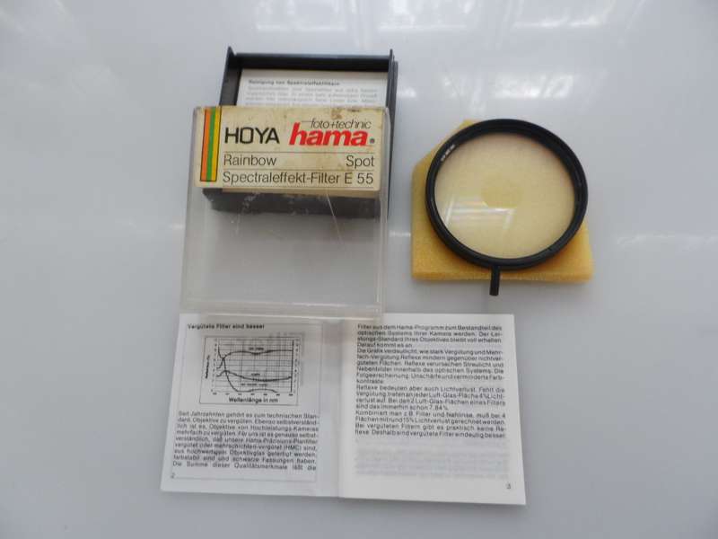 HOYA 55mm FILTER , RAINBOW SPOT, THREADED FITTING   as new original box