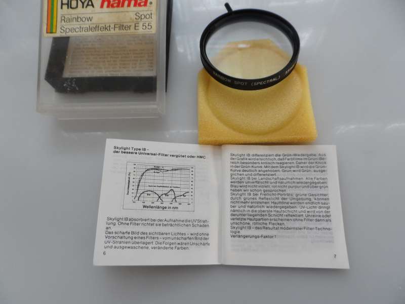 HOYA 55mm FILTER , RAINBOW SPOT, THREADED FITTING   as new original box