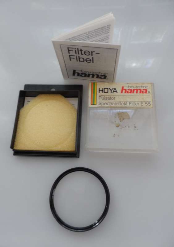 HOYA 55mm FILTER ,PULSATOR  , THREADED FITTING   as new original box