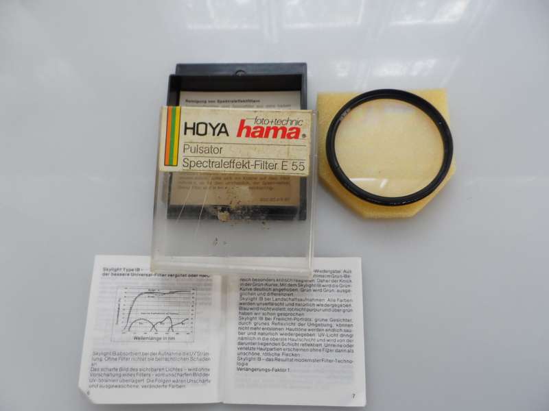 HOYA 55mm FILTER ,PULSATOR  , THREADED FITTING   as new original box