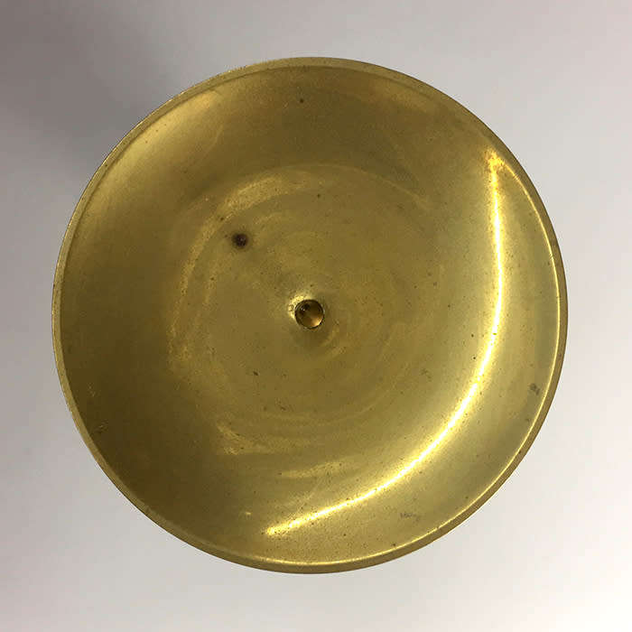 SOLID BRASS ,DOUBLE HELIX DESIGN , CANDLE STICK HOLDER