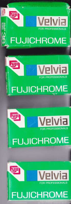 FUJICHROME PROFESSIONAL, VELVIA , RVP135 36 , DAYLIGHT , BATCH 593621 ,EXPIRED FILM ROLLS X 4  ISO50