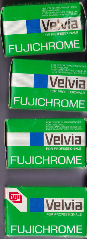 FUJICHROME PROFESSIONAL, VELVIA , RVP135 36 , DAYLIGHT , BATCH 593621 ,EXPIRED FILM ROLLS X 4  ISO50