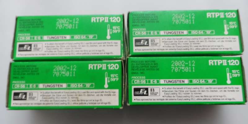 FUJICHROME PROFESSIONAL, 64T,TYPE II TUNGSTEN RTP II 120 36 , BATCH 7075 011 ,EXPIRED 20002-12    X4