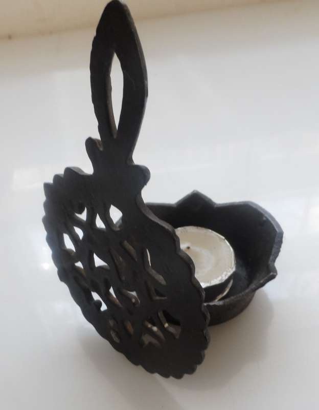 CAST METAL , WALL HANGING, TEA CANDLE LIGHT , HOLDER