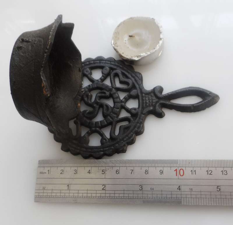 CAST METAL , WALL HANGING, TEA CANDLE LIGHT , HOLDER