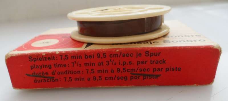VINTAGE ANALOG, AUDIO REELS 1/4 ins TAPE ON 2 1/4 ins reels x3  , & 1 TAPE LETTER 1/4 ins  on reel