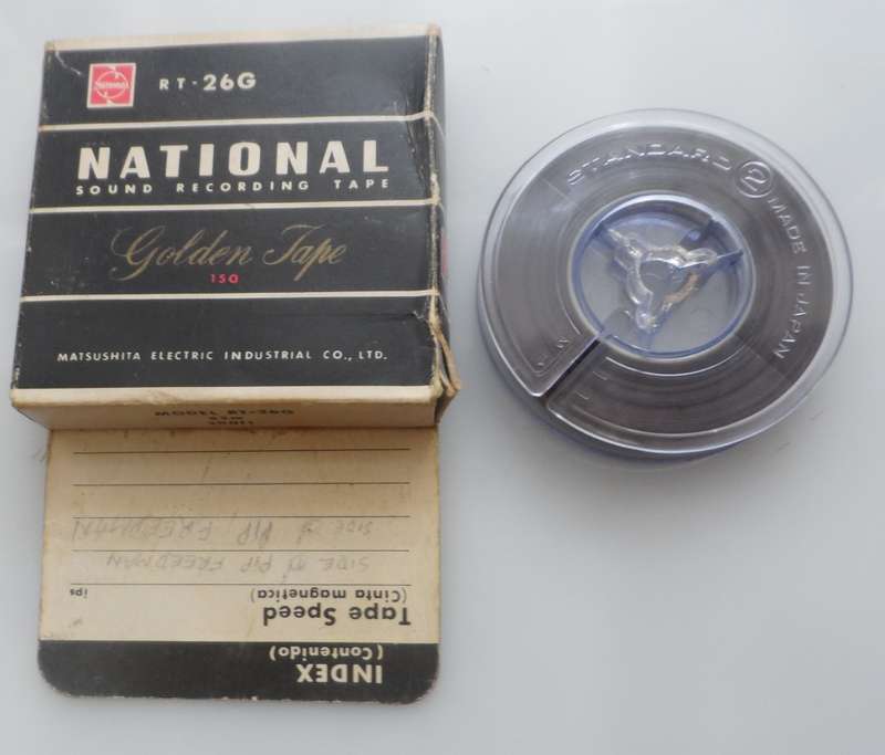 VINTAGE ANALOG, AUDIO REELS 1/4 ins TAPE ON 2 1/4 ins reels x3  , & 1 TAPE LETTER 1/4 ins  on reel