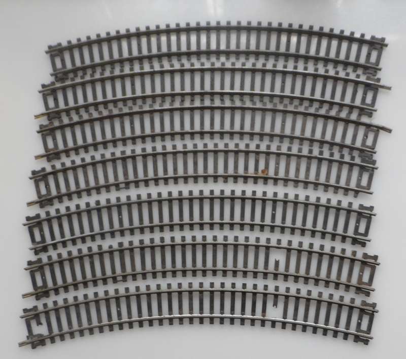 HO RAIL TRACK ,  FELLER GARNET ITALY , 7 X 230 mm / 7 ins , CURVES R18