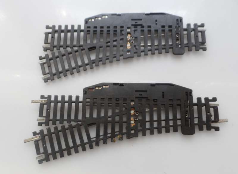 HO RAIL TRACKs , LIMA ITALY ,2 X LEAD IN POINTS