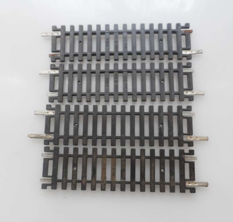 HO RAIL TRACKs , LIMA ITALY , 4 X  mm111 , STRAIGHT TRACK SECTIONS