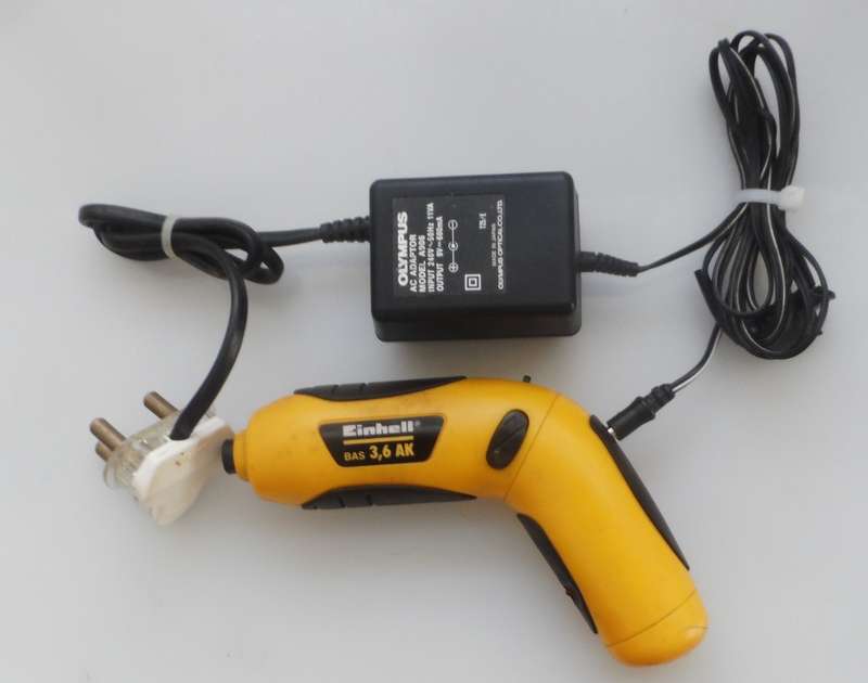 RECHARGEABLE DRILL , WITH 100 BITS, & POWER PACK ,  EINHELL BAS 3,6 AK