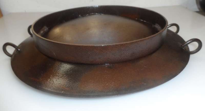 SOLID CAST IRON , GAS COOKER TOP, SKOTTEL BRAAI,  GRILL PAN, ROTI PAN