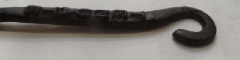SOLID CAST IRON , `TENUATE `  LADLE , wall hook handle
