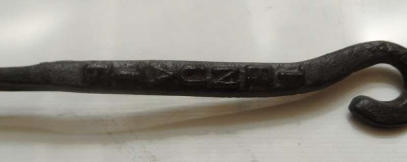 SOLID CAST IRON , `TENUATE `  LADLE , wall hook handle