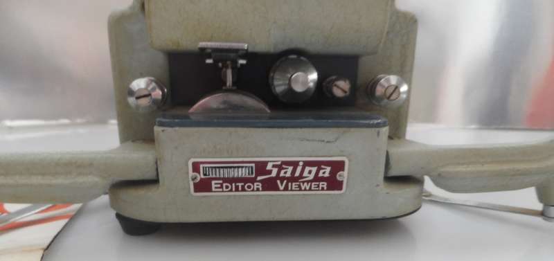 VINTAGE 1950, s SAIGA  8 mm FILM EDITOR  VIEWER  with manual