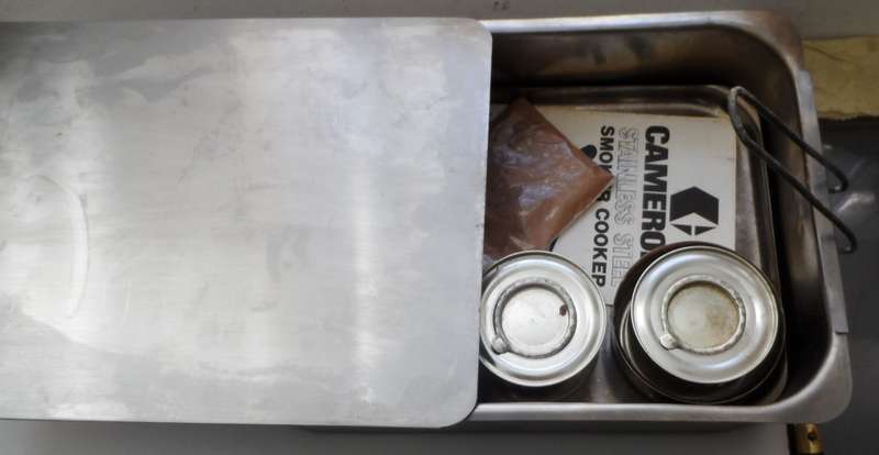 CAMERONS  STAINLESS STEEL  SMOKER BOX MADE IN S.A by CAMERONS , PREVIOUSLY  OWNED , WITH MANUAL