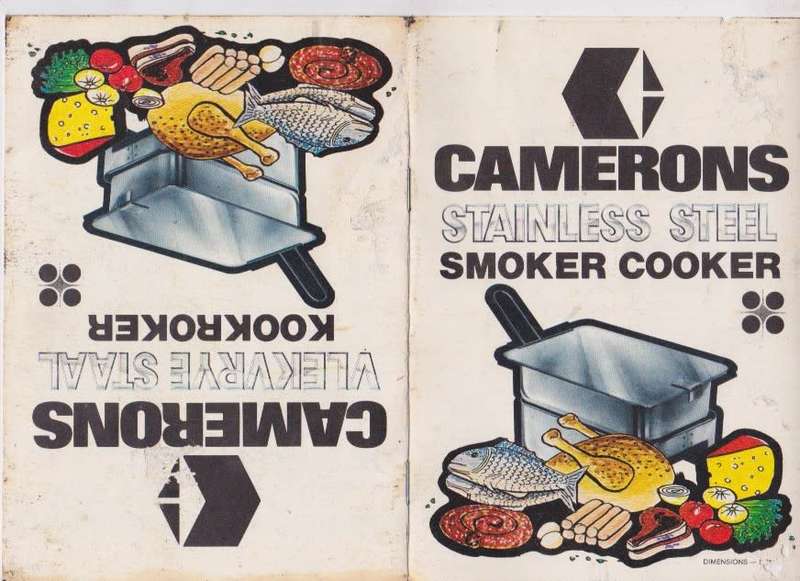 CAMERONS  STAINLESS STEEL  SMOKER BOX MADE IN S.A by CAMERONS , PREVIOUSLY  OWNED , WITH MANUAL