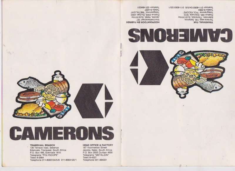 CAMERONS  STAINLESS STEEL  SMOKER BOX MADE IN S.A by CAMERONS , PREVIOUSLY  OWNED , WITH MANUAL