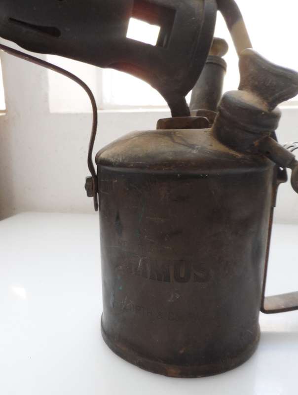 VINTAGE 1940,s , PRIMUS model No. 632 BRASS BODY BLOW TORCH  , STOCKHOLM SWEDEN