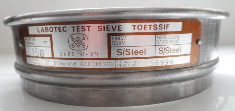LABORATORY TEST SIEVES ,1 x LABOTEC, & 1 x KINGTEST , 200mm / 8ins diam. 50 mm /2 ins depth