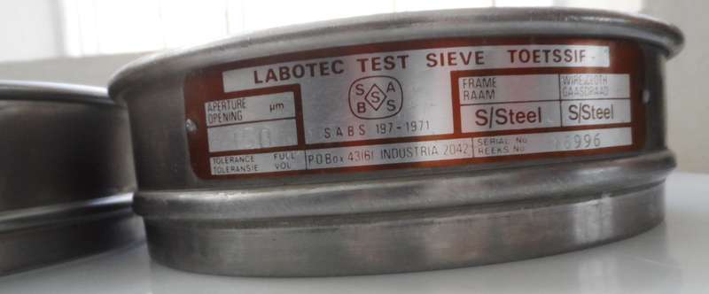LABORATORY TEST SIEVES ,1 x LABOTEC, & 1 x KINGTEST , 200mm / 8ins diam. 50 mm /2 ins depth