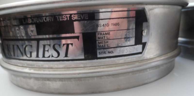 LABORATORY TEST SIEVES ,1 x LABOTEC, & 1 x KINGTEST , 200mm / 8ins diam. 50 mm /2 ins depth