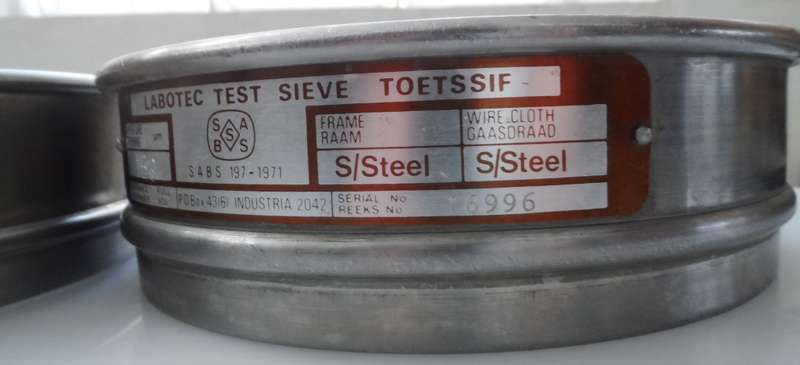 LABORATORY TEST SIEVES ,1 x LABOTEC, & 1 x KINGTEST , 200mm / 8ins diam. 50 mm /2 ins depth
