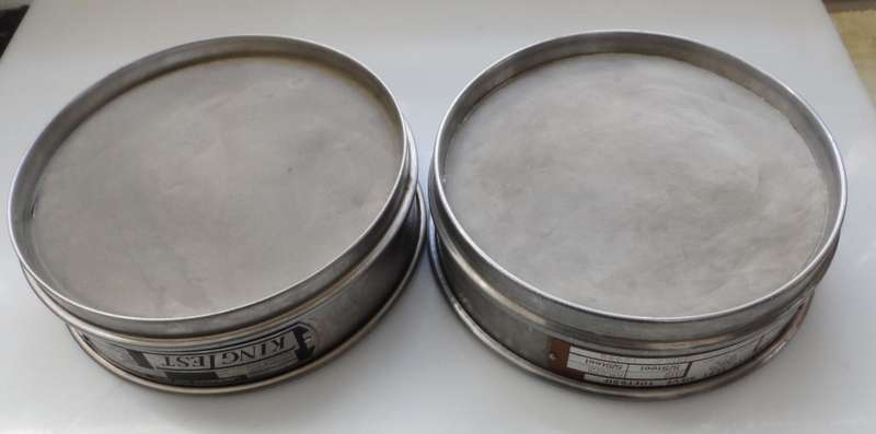 LABORATORY TEST SIEVES ,1 x LABOTEC, & 1 x KINGTEST , 200mm / 8ins diam. 50 mm /2 ins depth