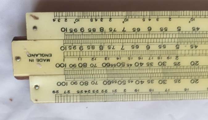SLIDE RULE  THE `UNIQUE`  LOG TO LOG SLIDE RULE