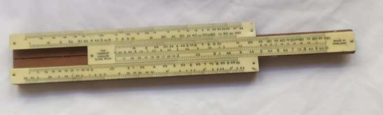 SLIDE RULE  THE `UNIQUE`  LOG TO LOG SLIDE RULE
