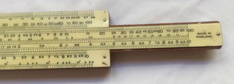 SLIDE RULE  THE `UNIQUE`  LOG TO LOG SLIDE RULE