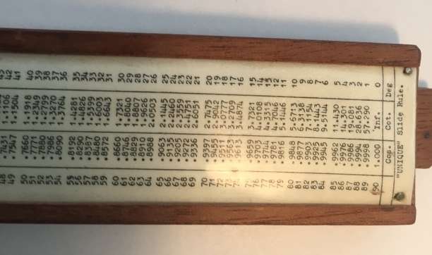 SLIDE RULE  THE `UNIQUE`  LOG TO LOG SLIDE RULE