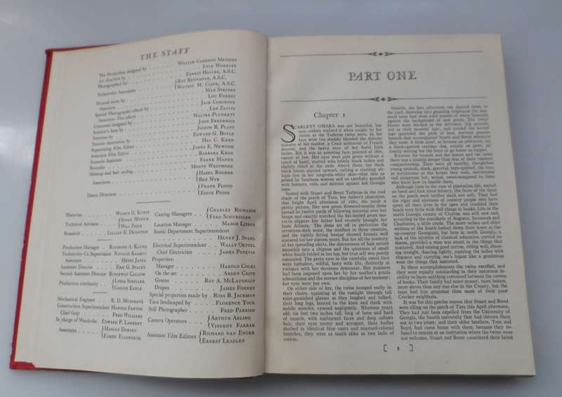 Gone With The Wind by Margaret Mitchell 1940  - MOTION PICTURE EDITION-rare collectible film edition