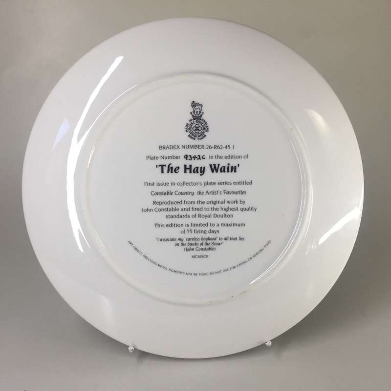ROYAL DOULTON VINTAGE PORCELAIN DISPLAY , WALL PLATE  9342C  ` THE HAY WAIN  by JOHN CONSTABLE  `