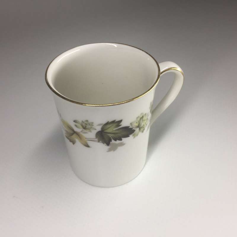 ROYAL DOULTON VINTAGE ENGLISH TRANSPARENT CHINA DEMI TASSE / ESPRESSO DUO  TC1019     ` LARCHMONT `