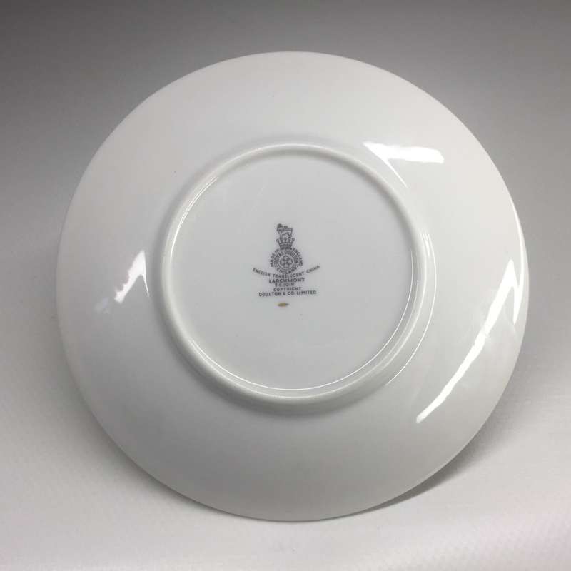 ROYAL DOULTON VINTAGE ENGLISH TRANSPARENT CHINA DEMI TASSE / ESPRESSO DUO  TC1019     ` LARCHMONT `