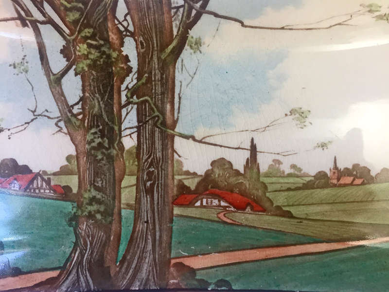 ROYAL DOULTON VINTAGE ENGLISH  PORCELAIN ,RECTANGULAR PLATTER ` WOODLAND SERIES D5815 `