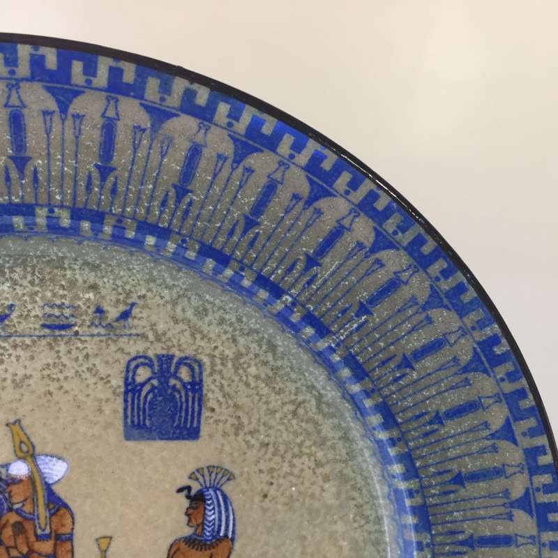 ROYAL DOULTON `TITANIAN` fine bone china Cabinet , display plate `TUTANKHAMEN`S TREASURES LUXOR`