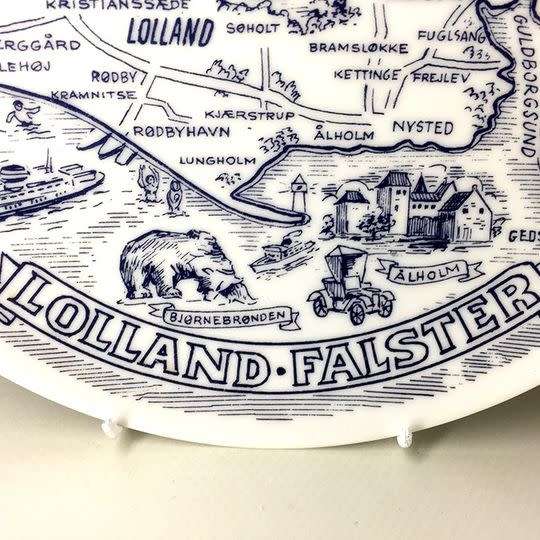 KRONE PORCELAIN DISPLAY / WALL PLATE , 'LOLLAND FALSTER' Copenhagen Denmark