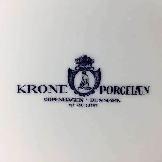 KRONE PORCELAIN DISPLAY / WALL PLATE , 'LOLLAND FALSTER' Copenhagen Denmark