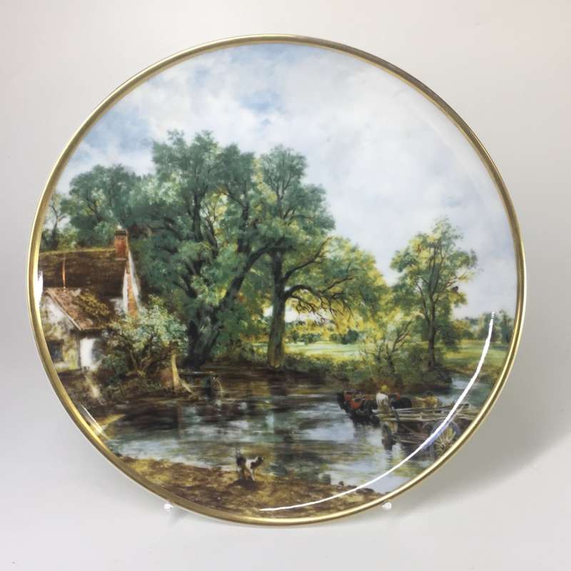 HUGUENOT ROYALE , WALL PLATE / CABINET DISPLAY PLATE  ' Hay Waine ' John Constable 1776 - 1837