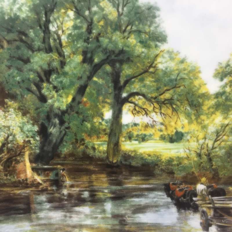 HUGUENOT ROYALE , WALL PLATE / CABINET DISPLAY PLATE  ' Hay Waine ' John Constable 1776 - 1837