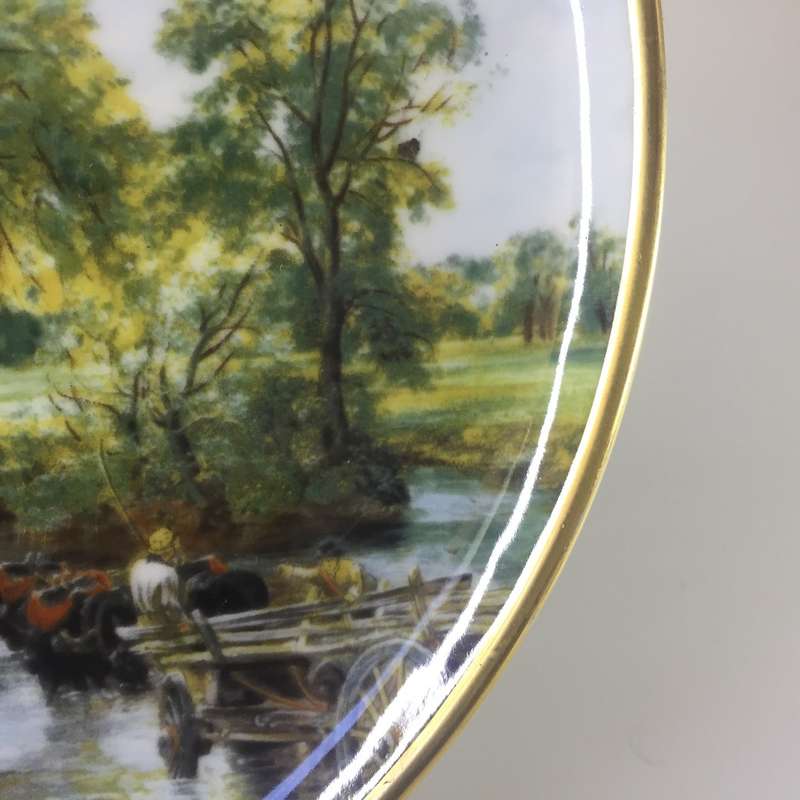 HUGUENOT ROYALE , WALL PLATE / CABINET DISPLAY PLATE  ' Hay Waine ' John Constable 1776 - 1837