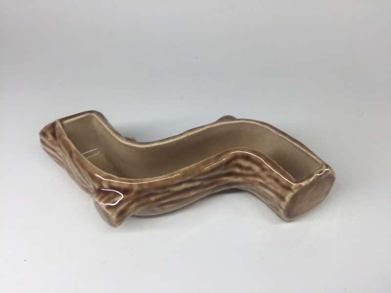 WADE   ENGLAND LOG SHAPED PORCELAIN , POSY, SHORT - STEMMED FLOWER, TABLE TOP, TROUGH DISH / VASE