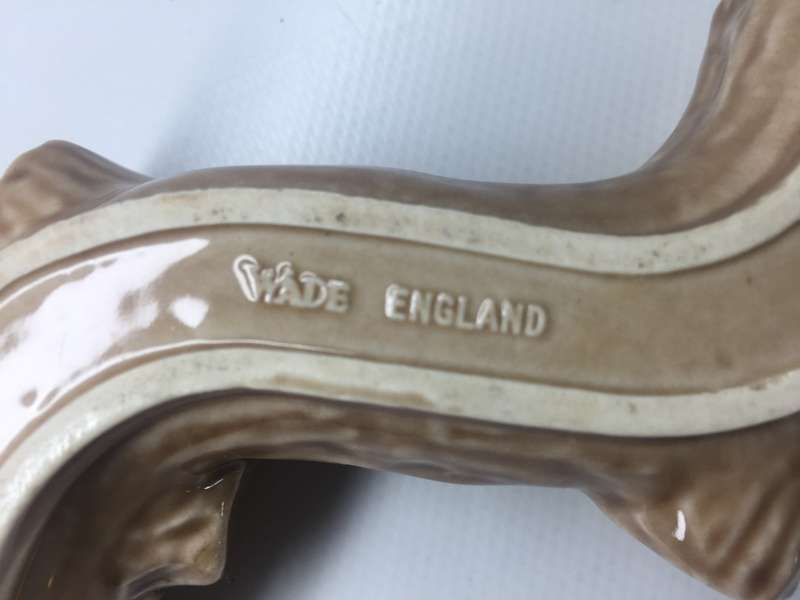 WADE   ENGLAND LOG SHAPED PORCELAIN , POSY, SHORT - STEMMED FLOWER, TABLE TOP, TROUGH DISH / VASE