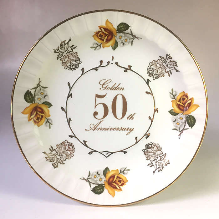 AVON by WOOD & SONS  Staffordshire England   '50th ANNIVERSARY  ' CABINET  / DISPLAY PLATE