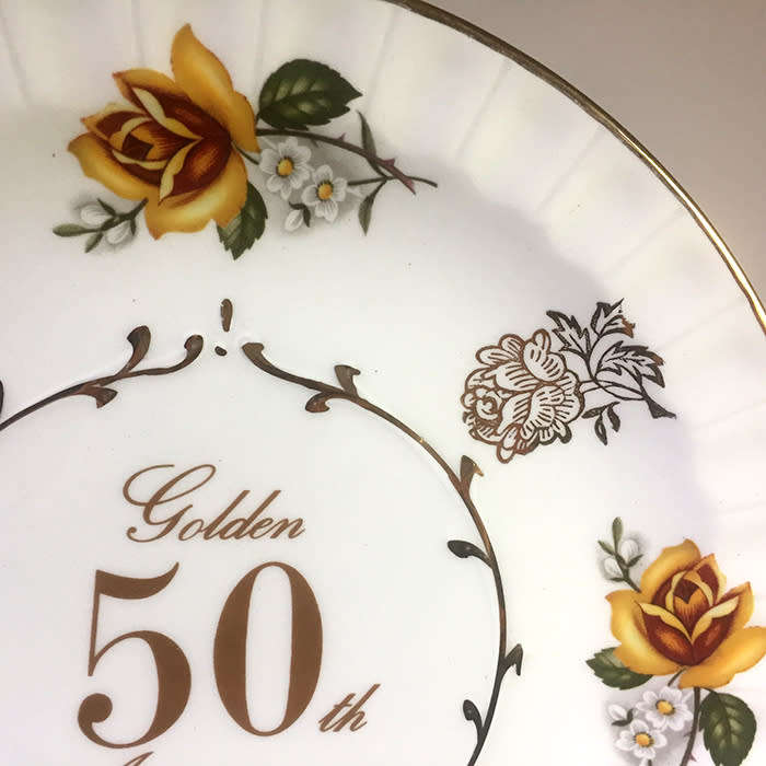 AVON by WOOD & SONS  Staffordshire England   '50th ANNIVERSARY  ' CABINET  / DISPLAY PLATE