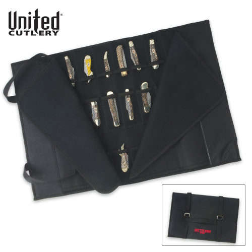 United Cutlery 36 slot Pocket Knife Storage Case, Black